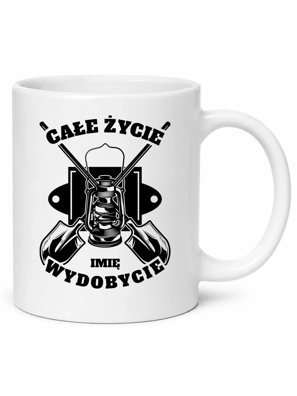 Kubek - prezent dla górnika - Całe życie wydobycie - personalizowany G01