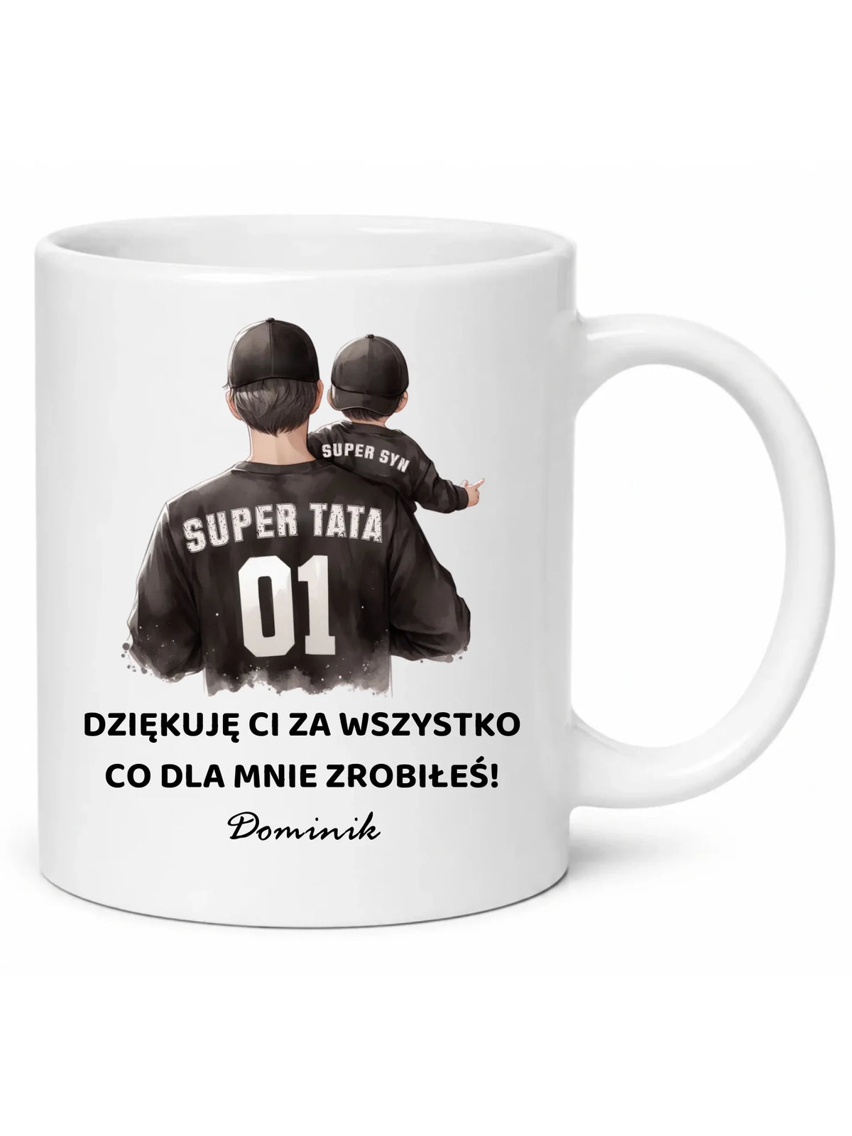 Kubek dla taty od syna - Dziękuję Ci Tato - personalizowany DT14