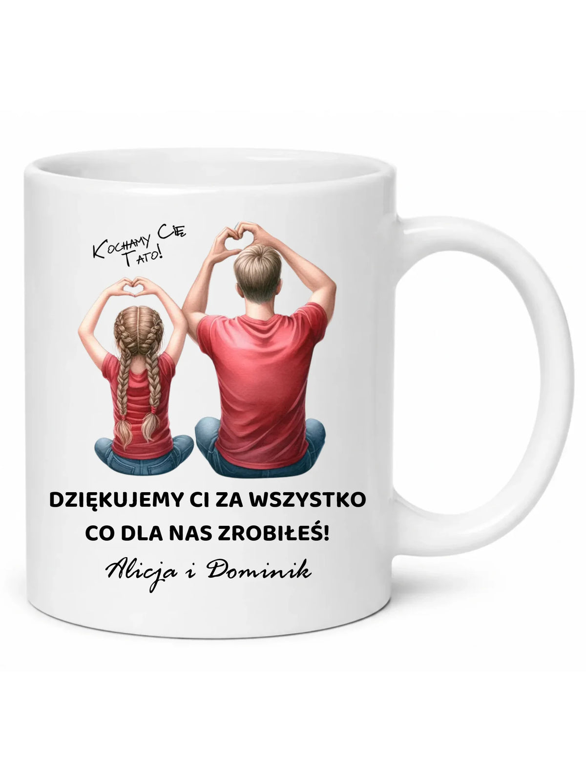 Kubek dla taty od dzieci - Dziękujemy Ci Tato - personalizowany DT14