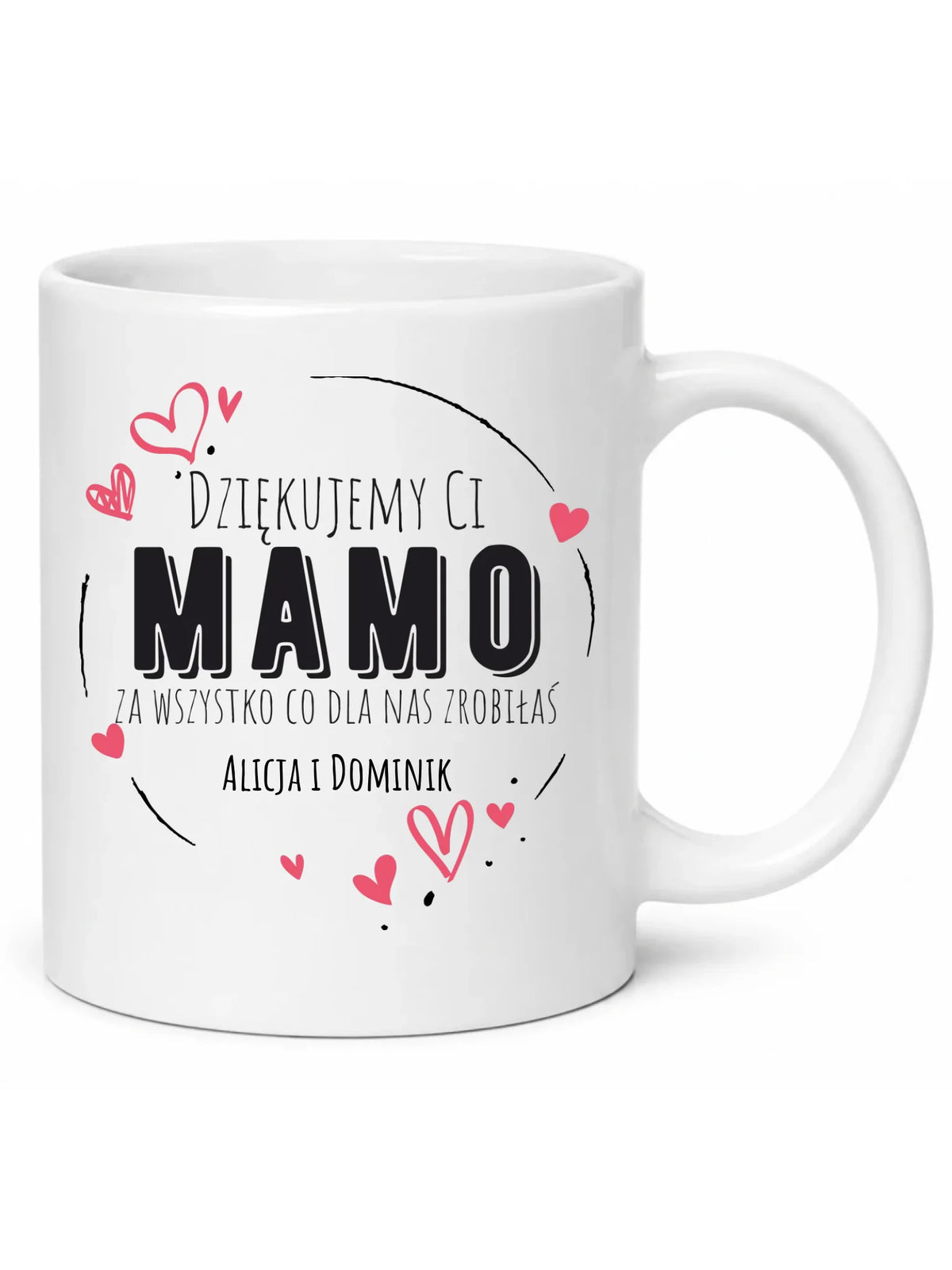 Kubek dla mamy - Dziękujemy Ci Mamo - personalizowany DM43