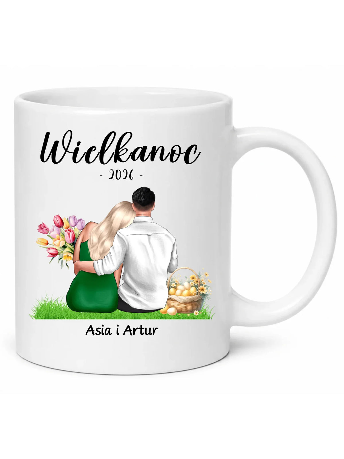 Kubek na Wielkanoc dla par - personalizowany WN36