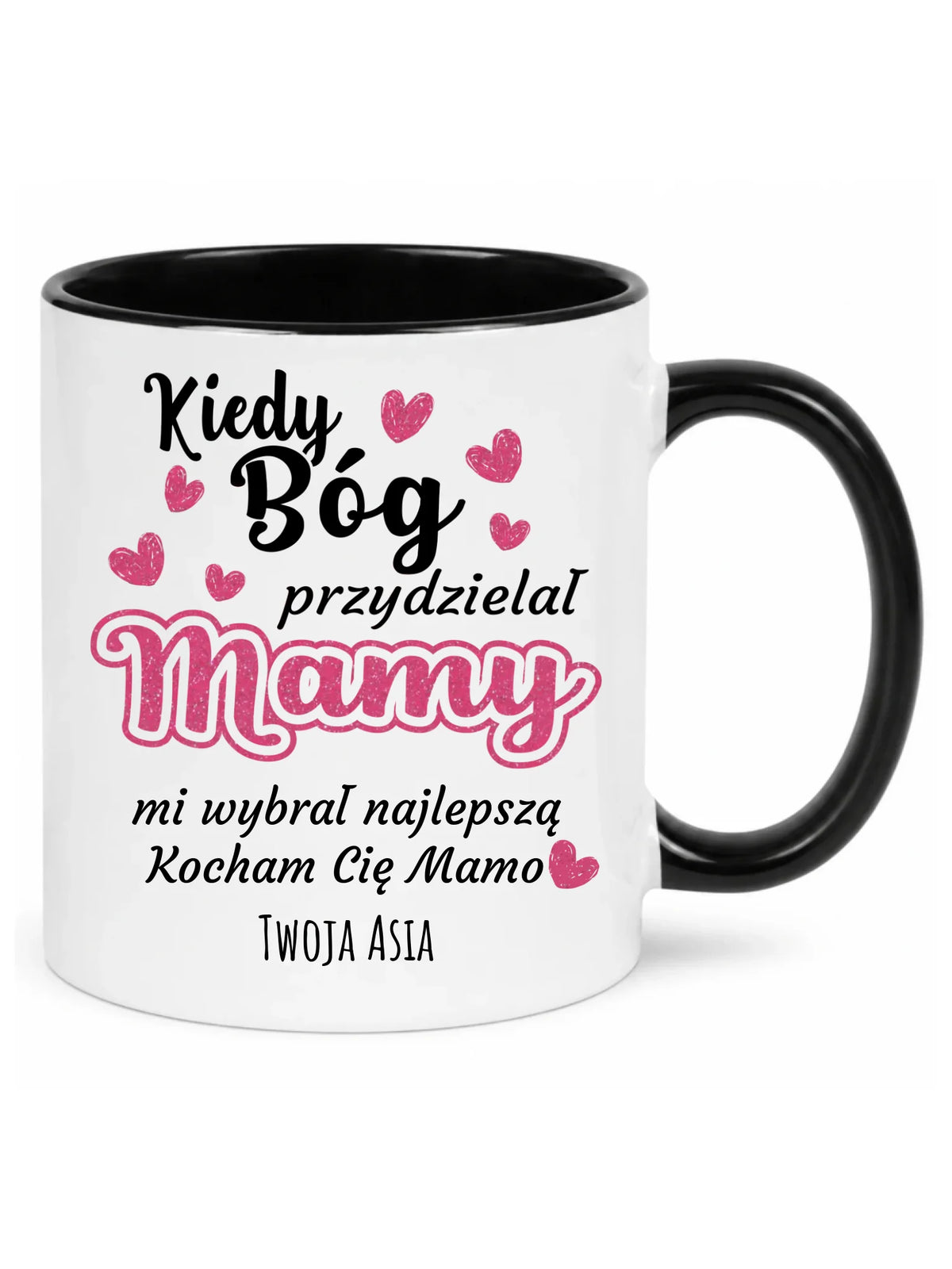 Kubek dla mamy - Kiedy Bóg przydzielał mamy - personalizowany DM01