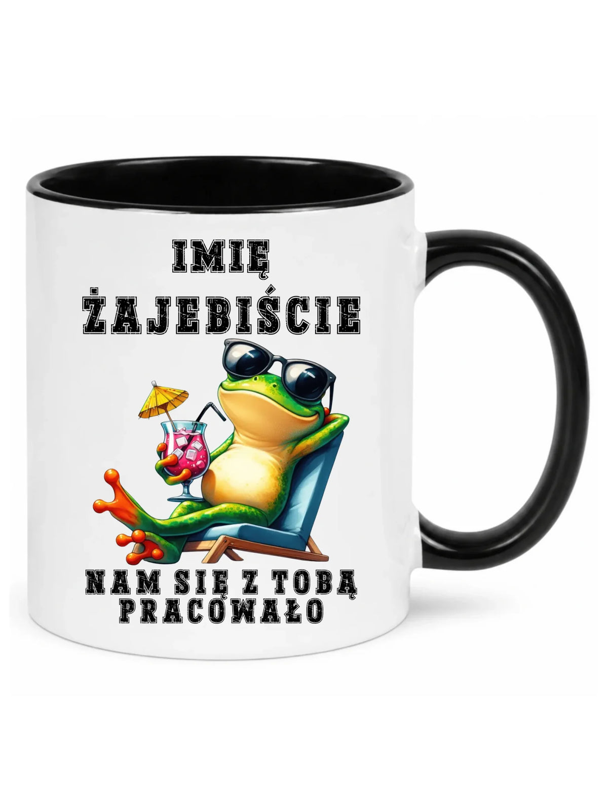Kubek na odejście z pracy - Żajebiście nam się z Tobą pracowało - personalizowany OP09