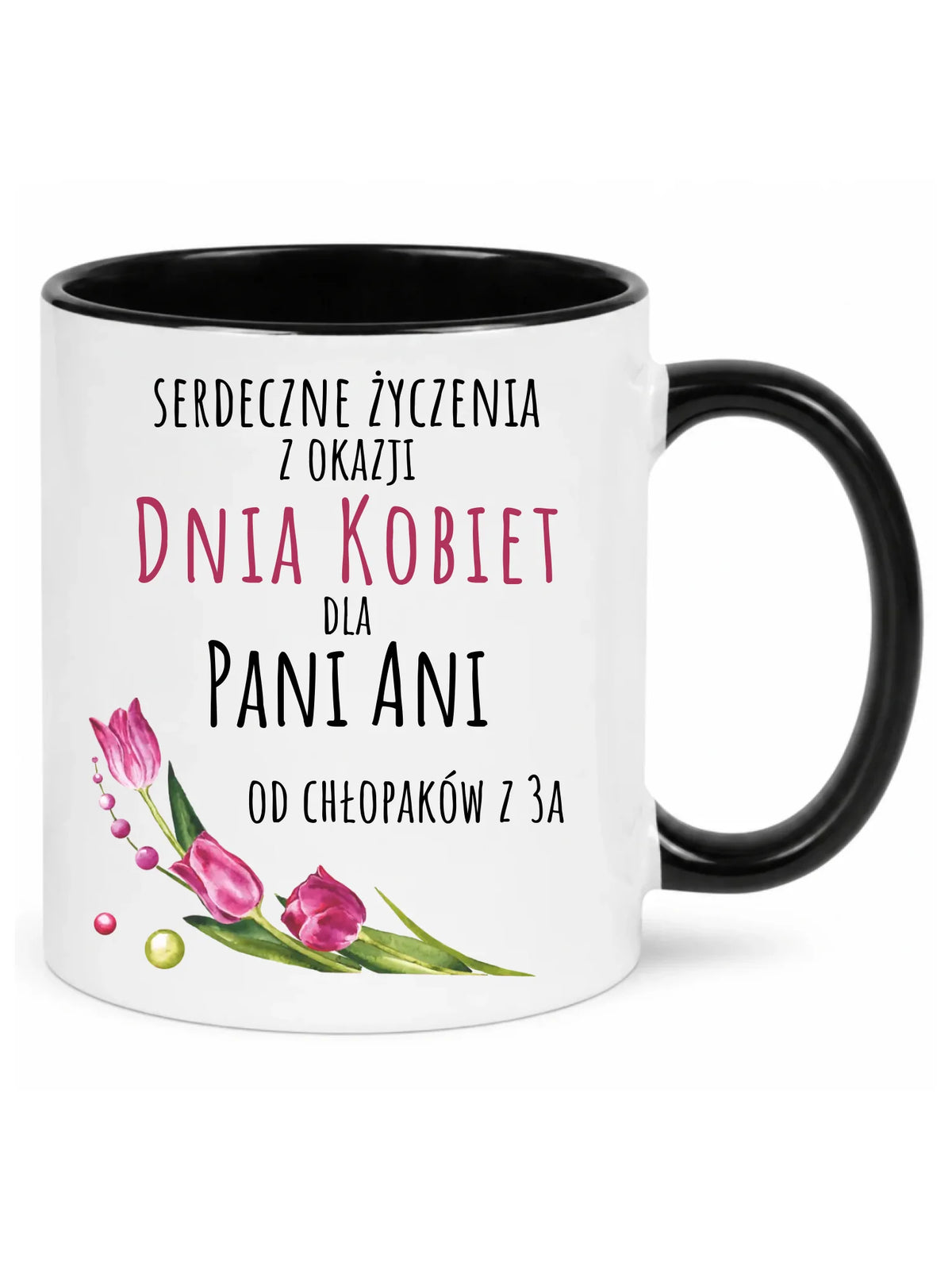 Kubek na Dzień Kobiet - Serdeczne życzenia - personalizowany DK01