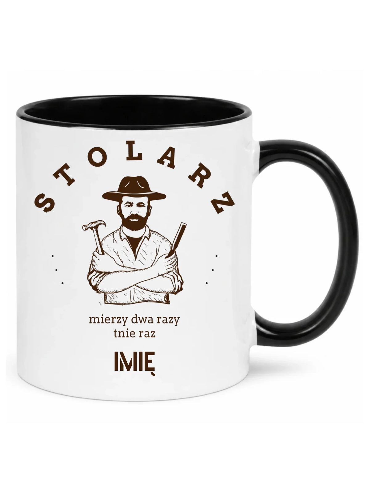 Kubek dla stolarza - Mierzy dwa razy tnie raz - personalizowany ZS02