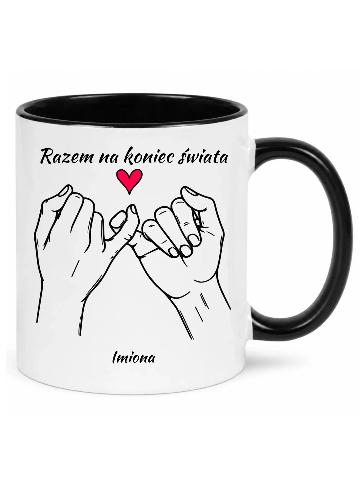Kubek dla par - Razem na koniec świata - personalizowany W60