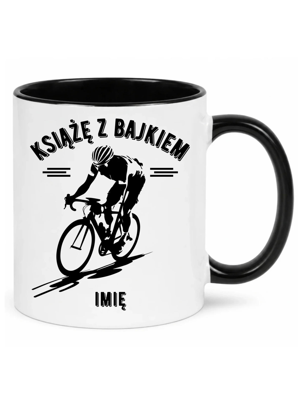 Kubek dla rowerzysty - Książę z bajkiem - personalizowany HR01