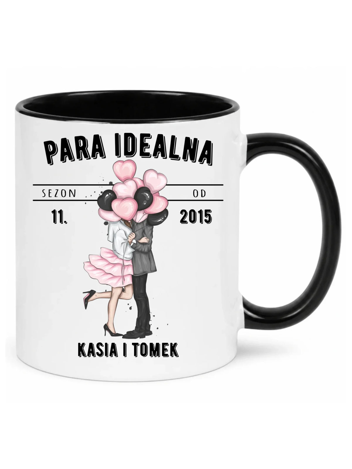 Kubek dla par na rocznicę - Para idealna - personalizowany W11