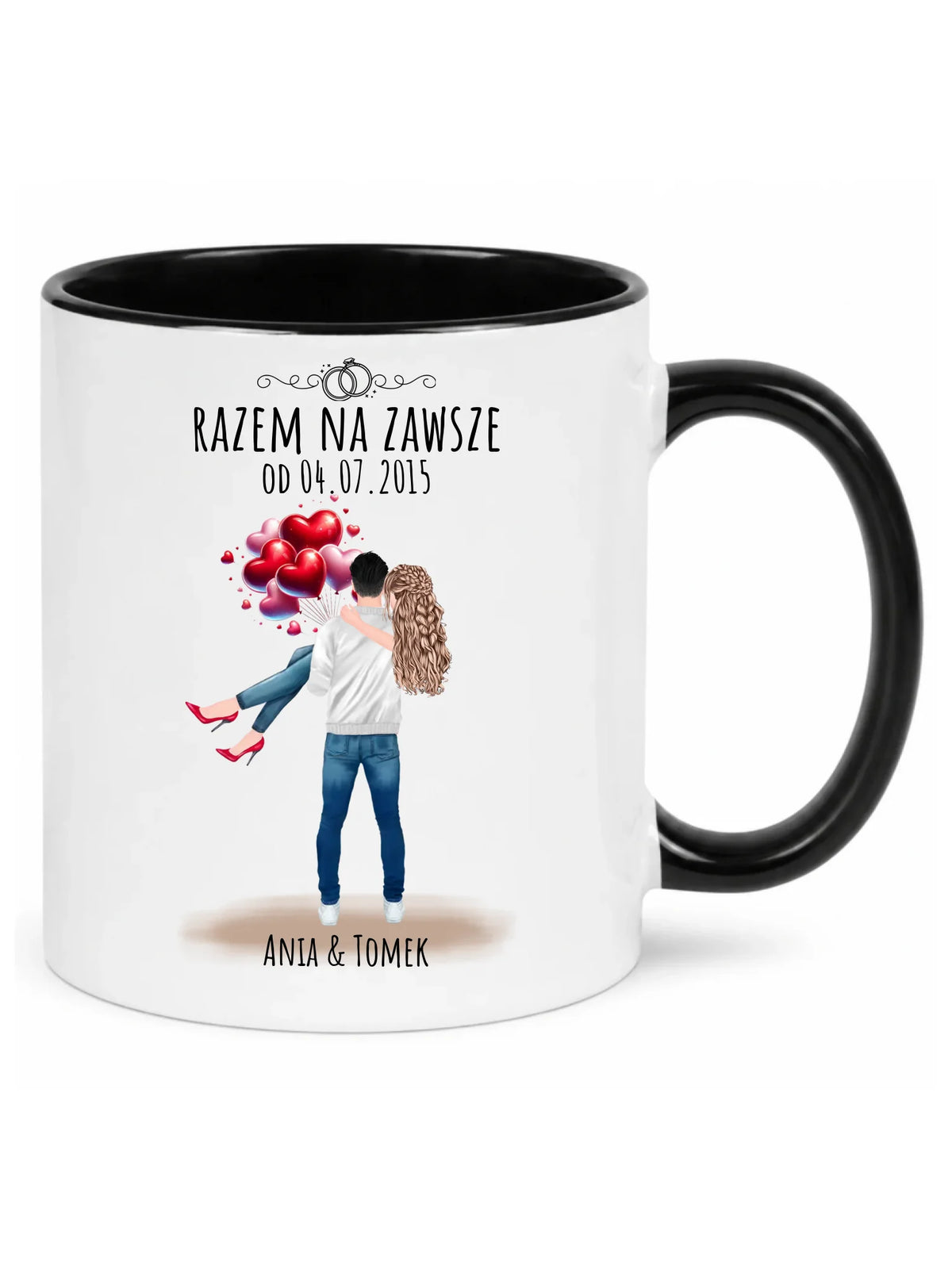 Kubek dla par na rocznicę - Razem na zawsze - personalizowany W14