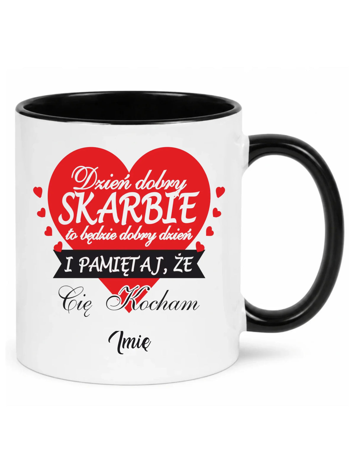 Kubek dla par - Dzień dobry Skarbie - personalizowany W02