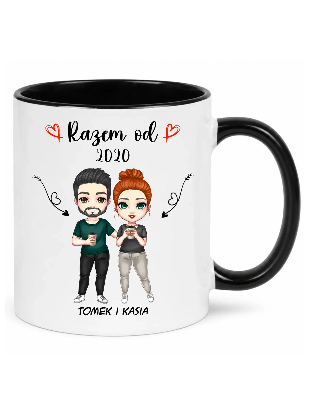 Kubek dla par - Para razem od - personalizowany W01