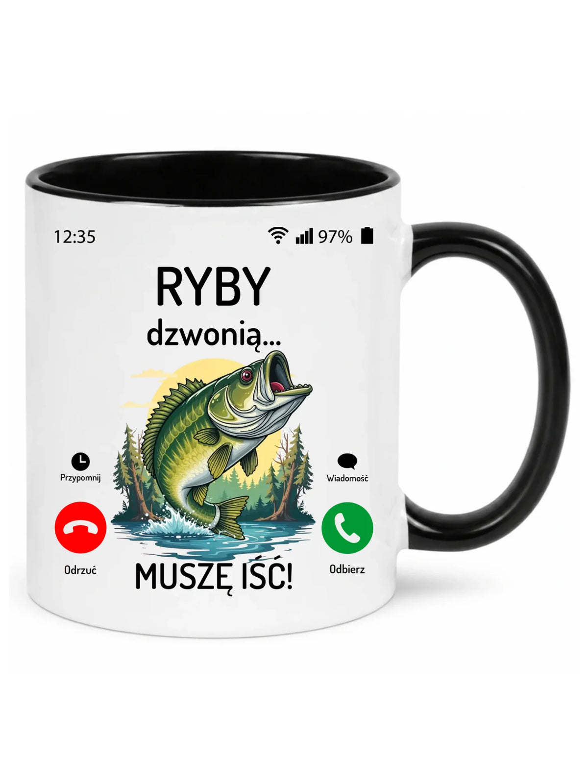 Kubek dla dziadka wędkarza - Ryby dzwonią muszę iść D37