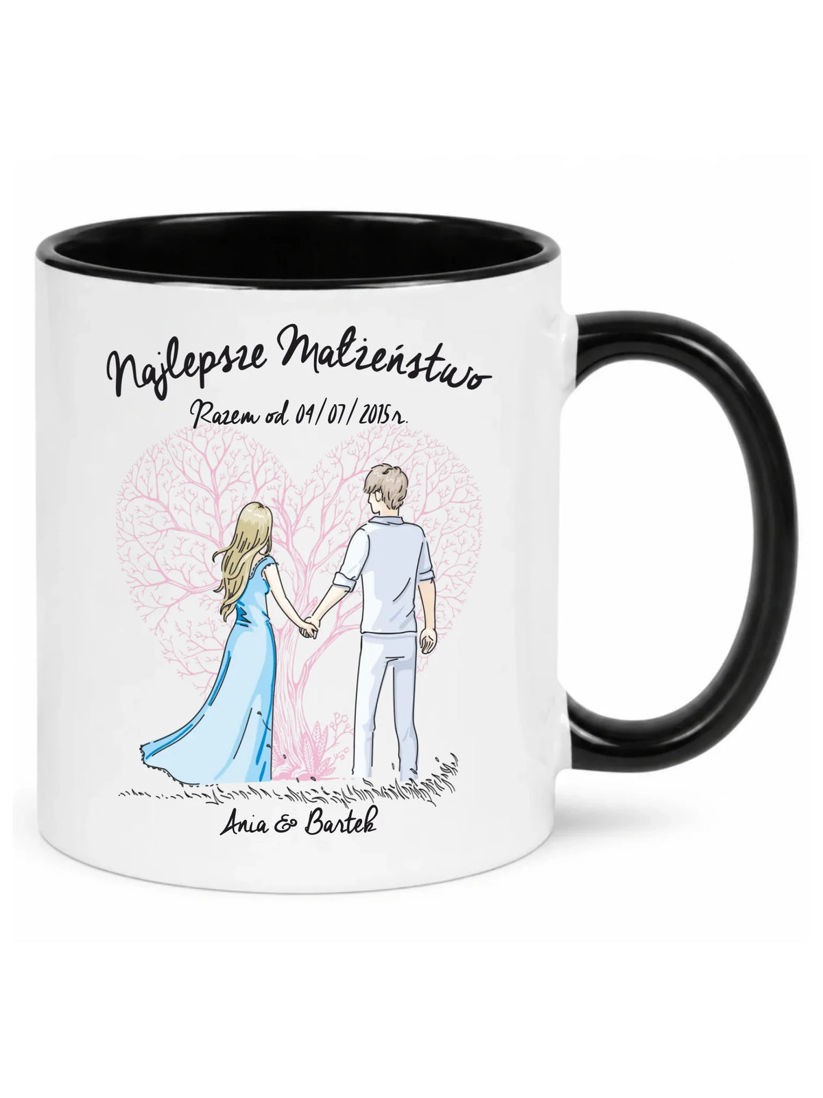 Kubek dla par - Najlepsze małżeństwo - personalizowany W03
