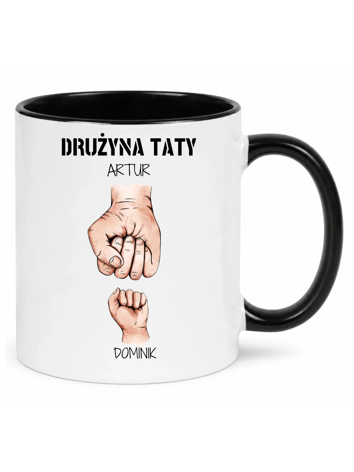 Kubek dla taty - Drużyna taty 1-6 imion dzieci - personalizowany DT01