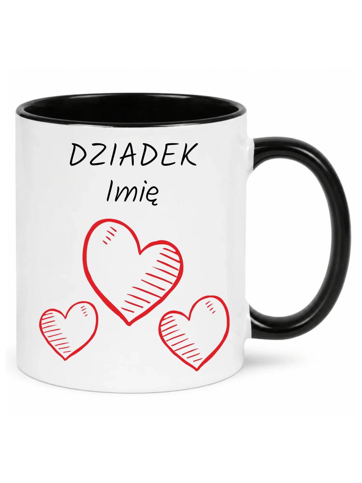 Kubek dla dziadka - Serca - personalizowany D01