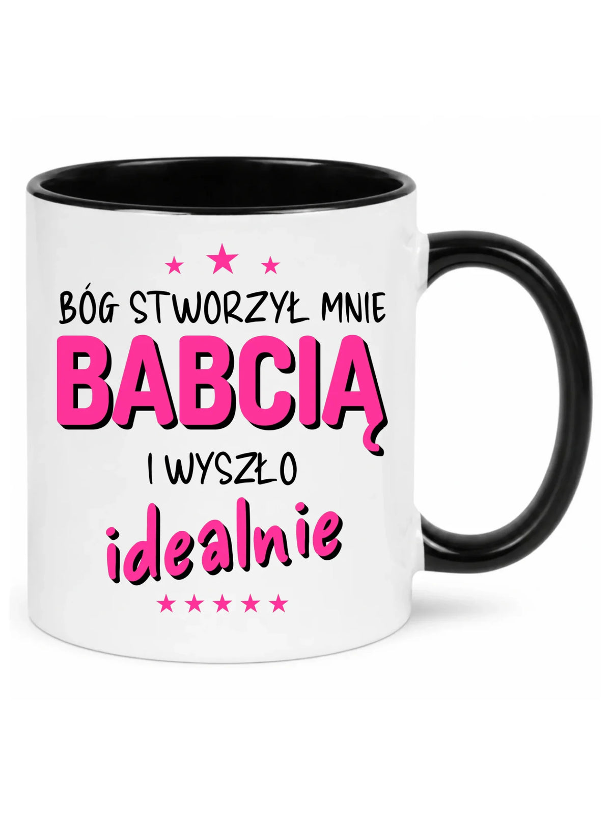 Kubek dla babci - Bóg stworzył mnie babcią i wyszło idealnie B08