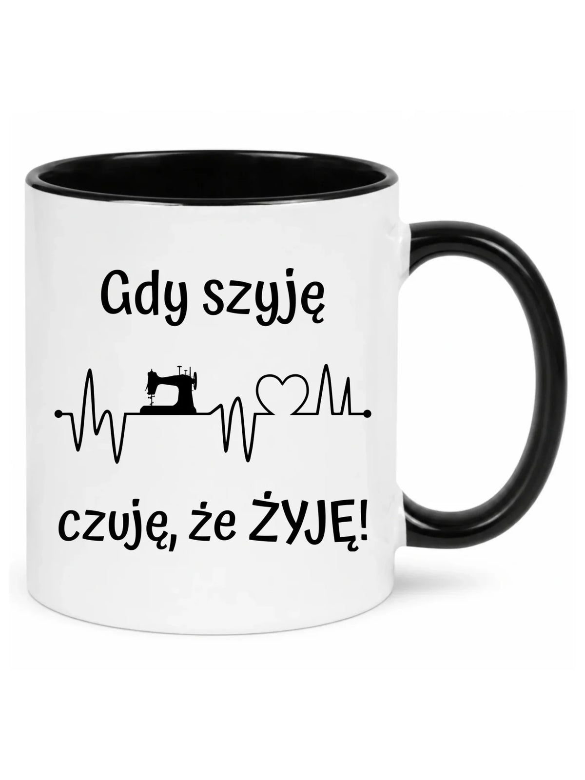 Kubek szyciowy dla krawcowej – Gdy szyję czuję, że żyję HS12