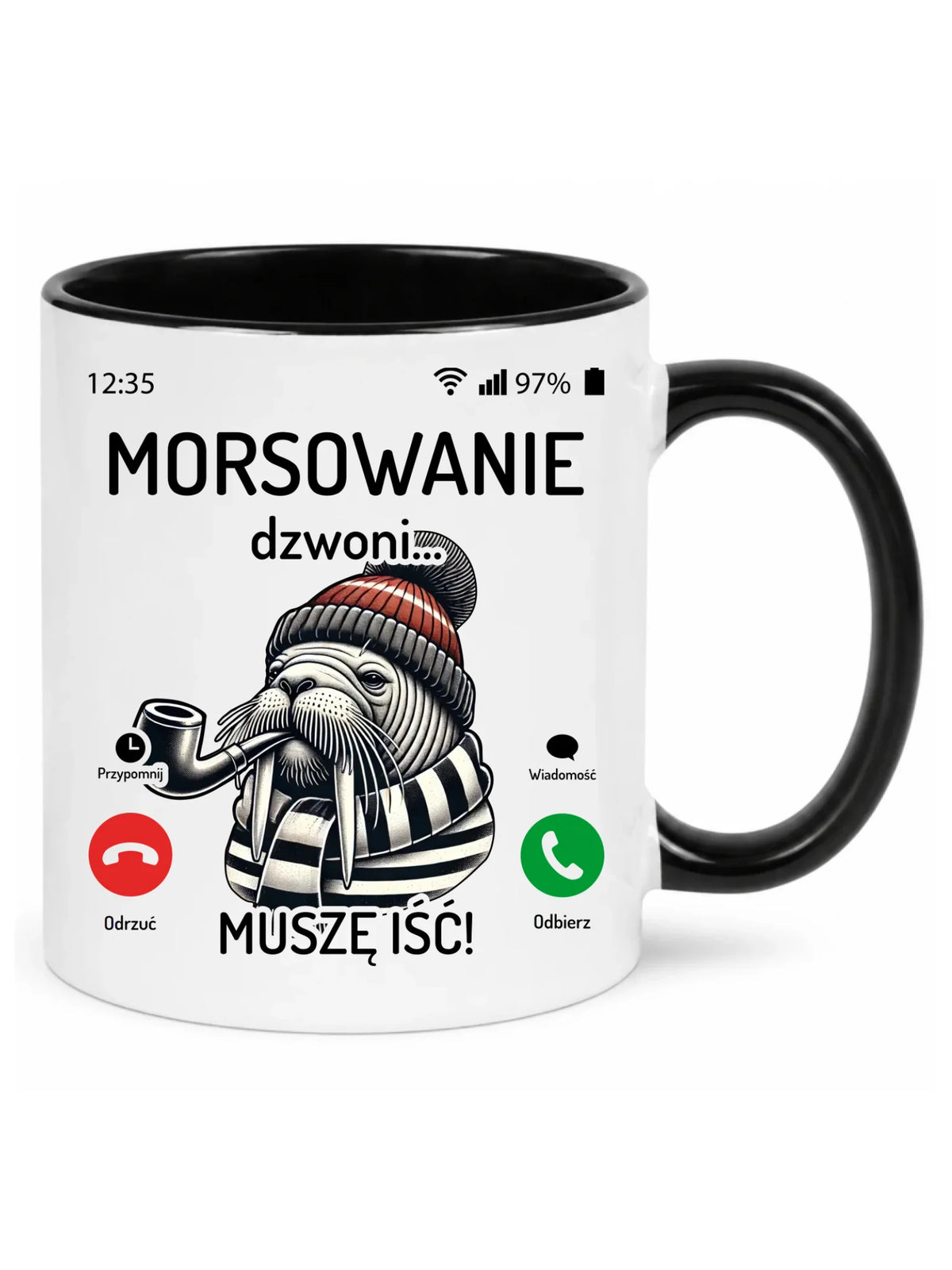 Kubek - prezent dla morsa - Morsowanie dzwoni muszę iść - Mors HM19