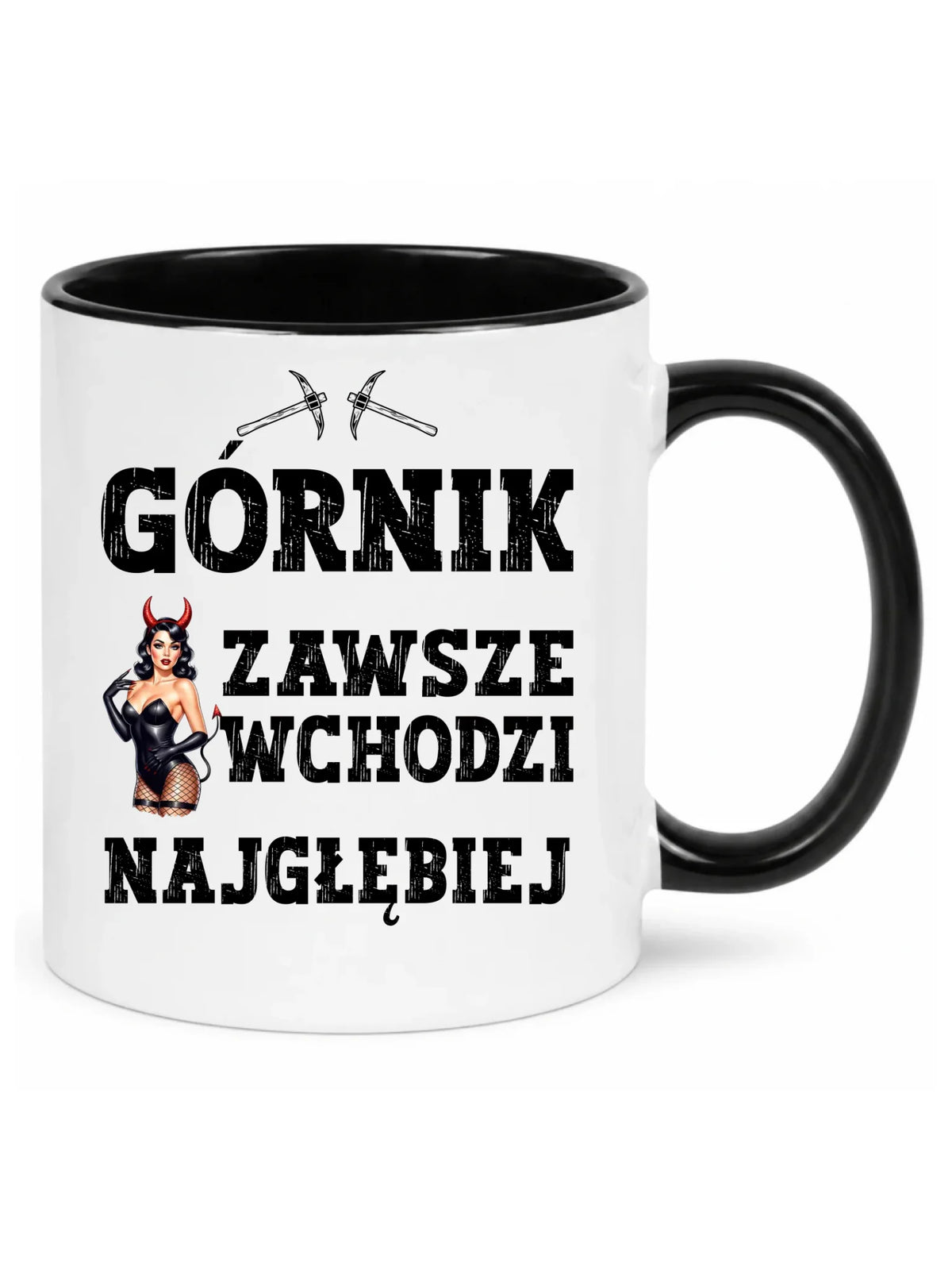 Kubek - prezent dla górnika - Górnik zawsze wchodzi najgłębiej G22
