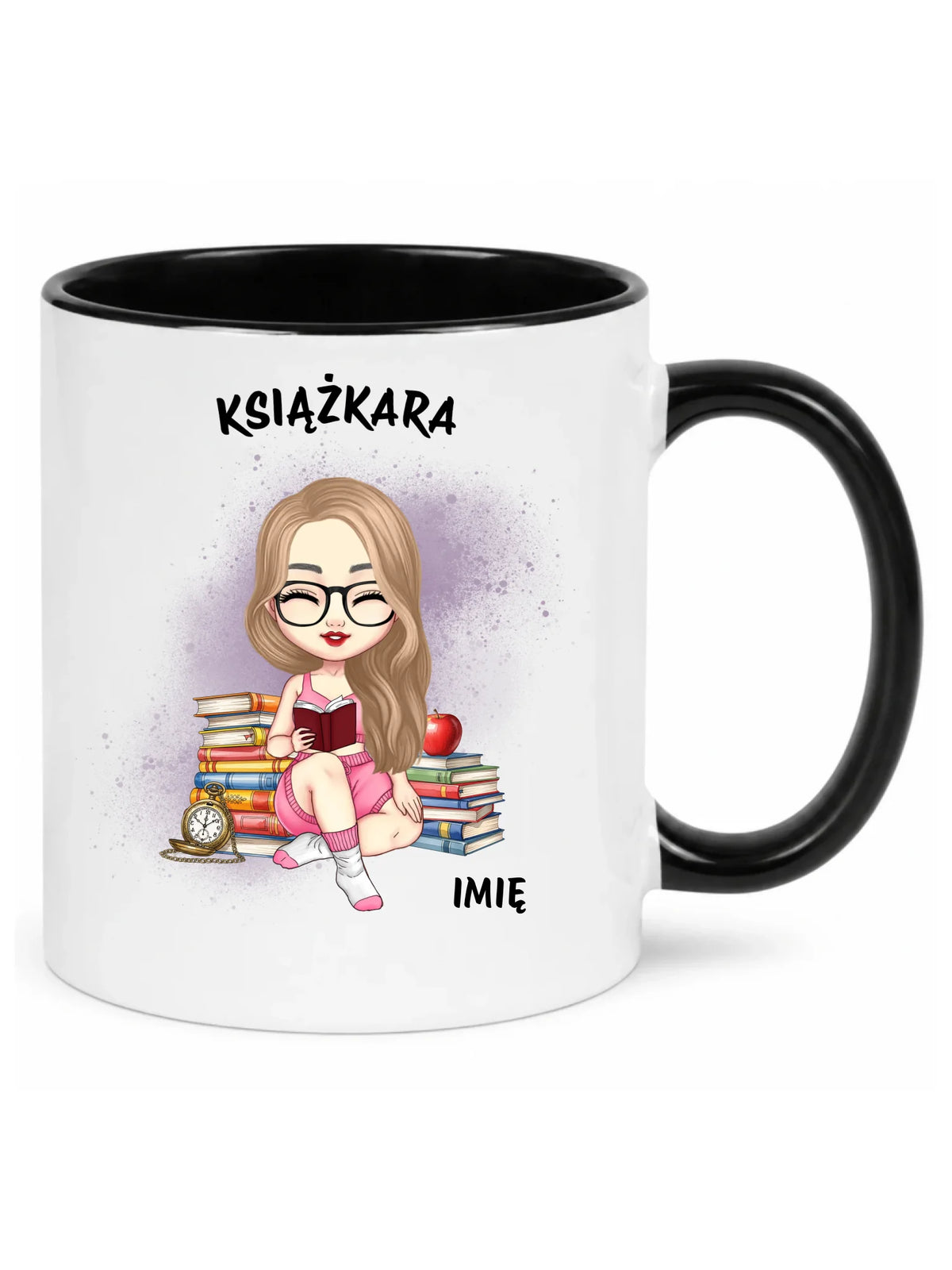 Kubek - Książkara - Prezent dla miłośniczki czytania książek - personalizowany DZ04