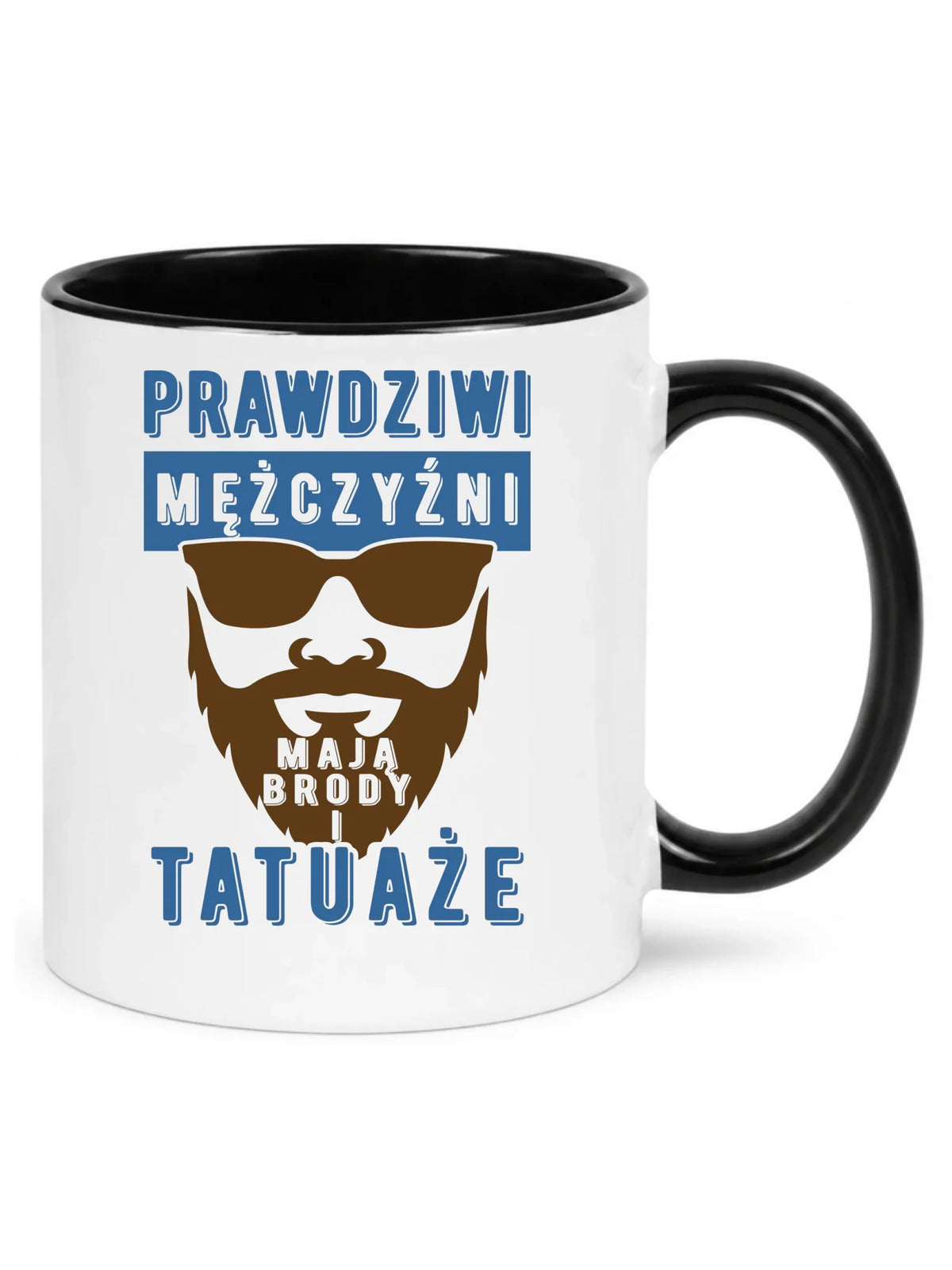 Kubek - Prezent dla faceta - Prawdziwi mężczyźni mają brody i tatuaże DCH22