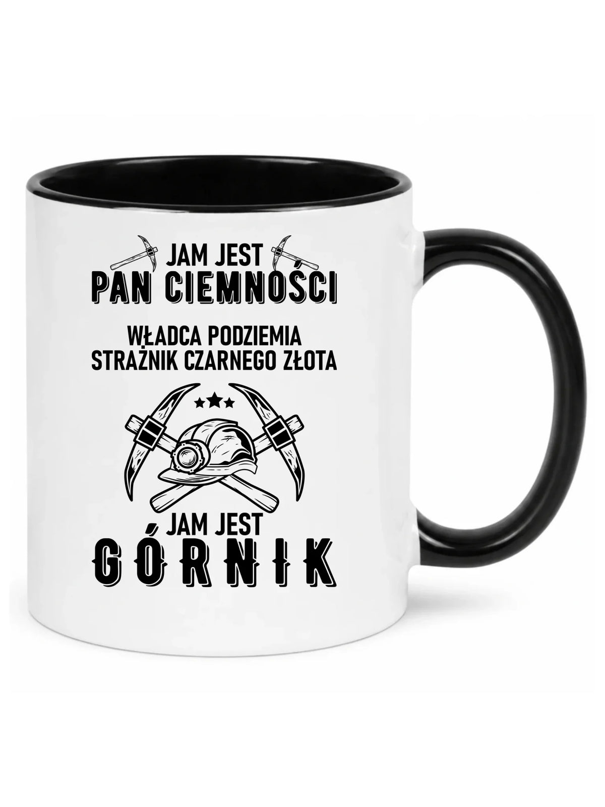 Kubek - prezent dla górnika - Pan ciemności jam jest górnik G04