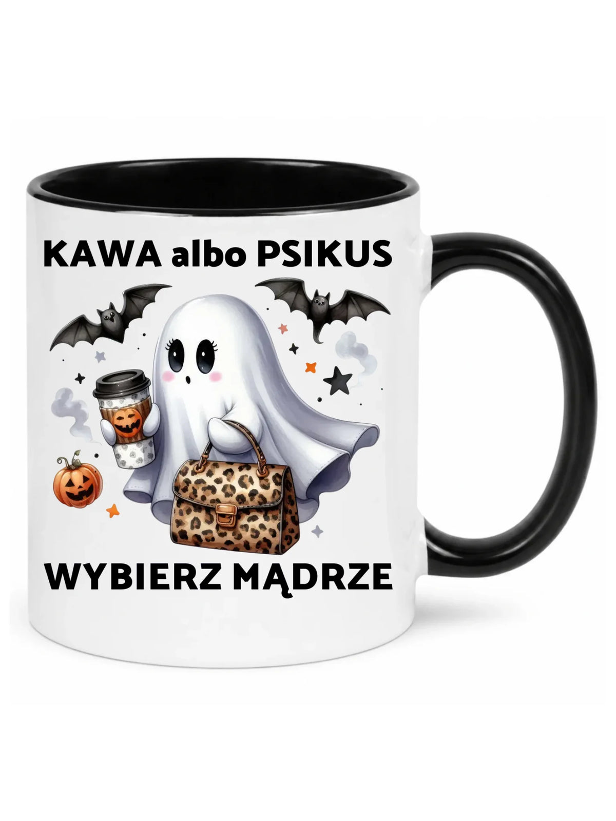 Kubek halloweenowy - Duch - Kawa albo psikus HL07