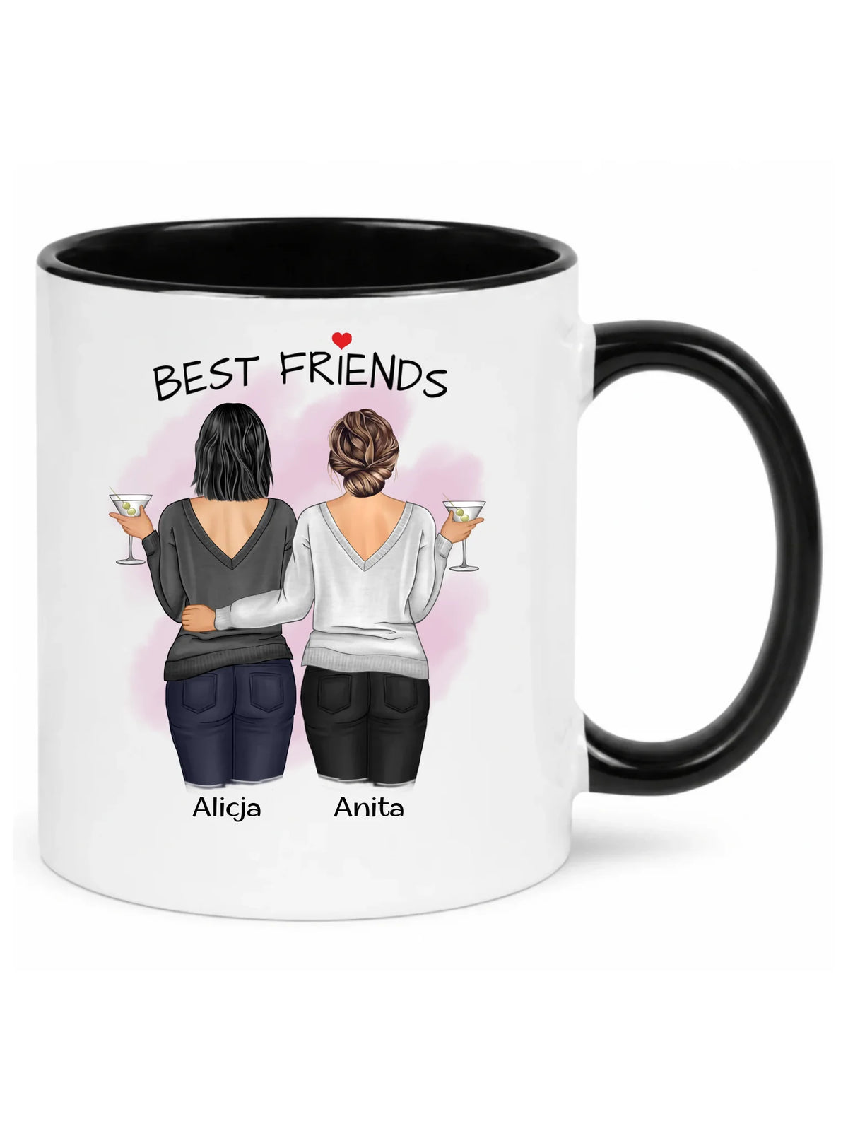 Kubek - prezent dla przyjaciółki - Best Friends - personalizowane postacie 2-4 osoby PR03