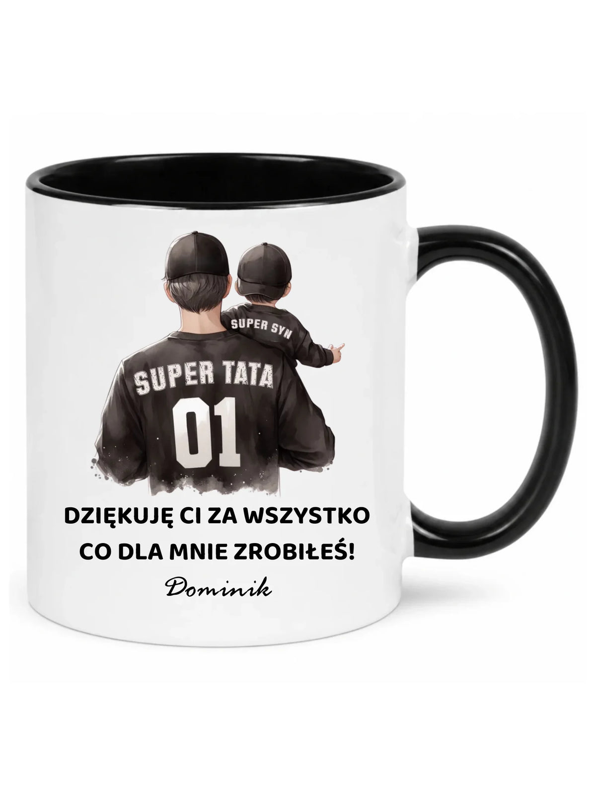 Kubek dla taty od syna - Dziękuję Ci Tato - personalizowany DT14