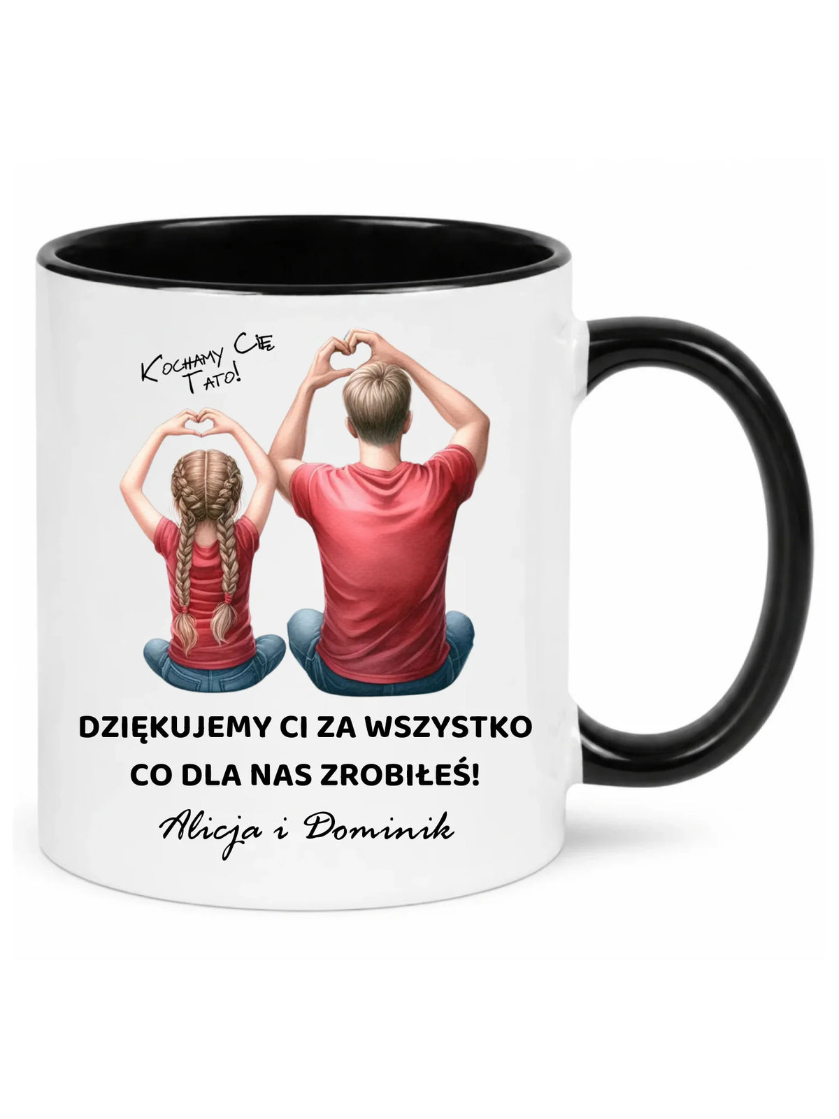 Kubek dla taty od dzieci - Dziękujemy Ci Tato - personalizowany DT14