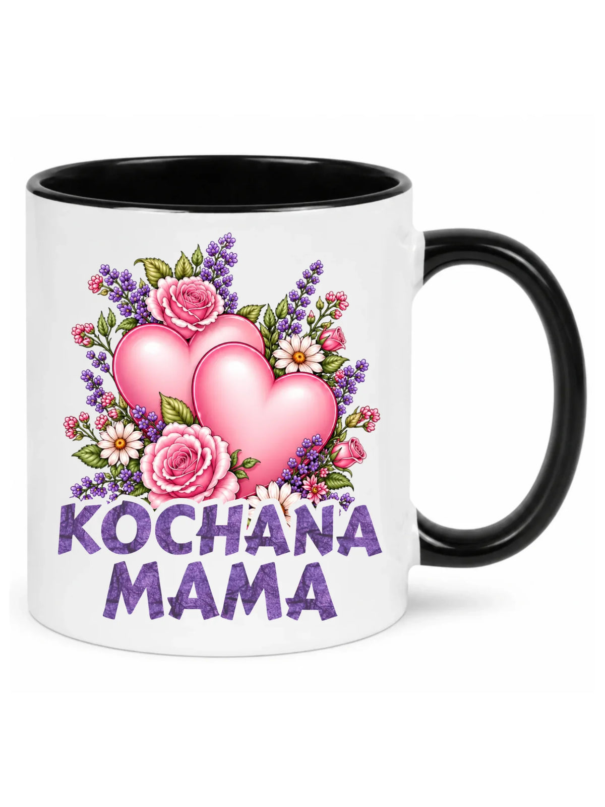 Kubek dla mamy - Kochana Mama bukiet z sercem DM46