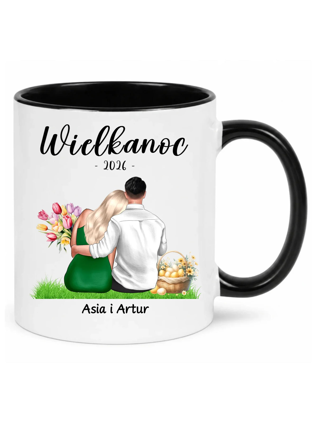 Kubek na Wielkanoc dla par - personalizowany WN36