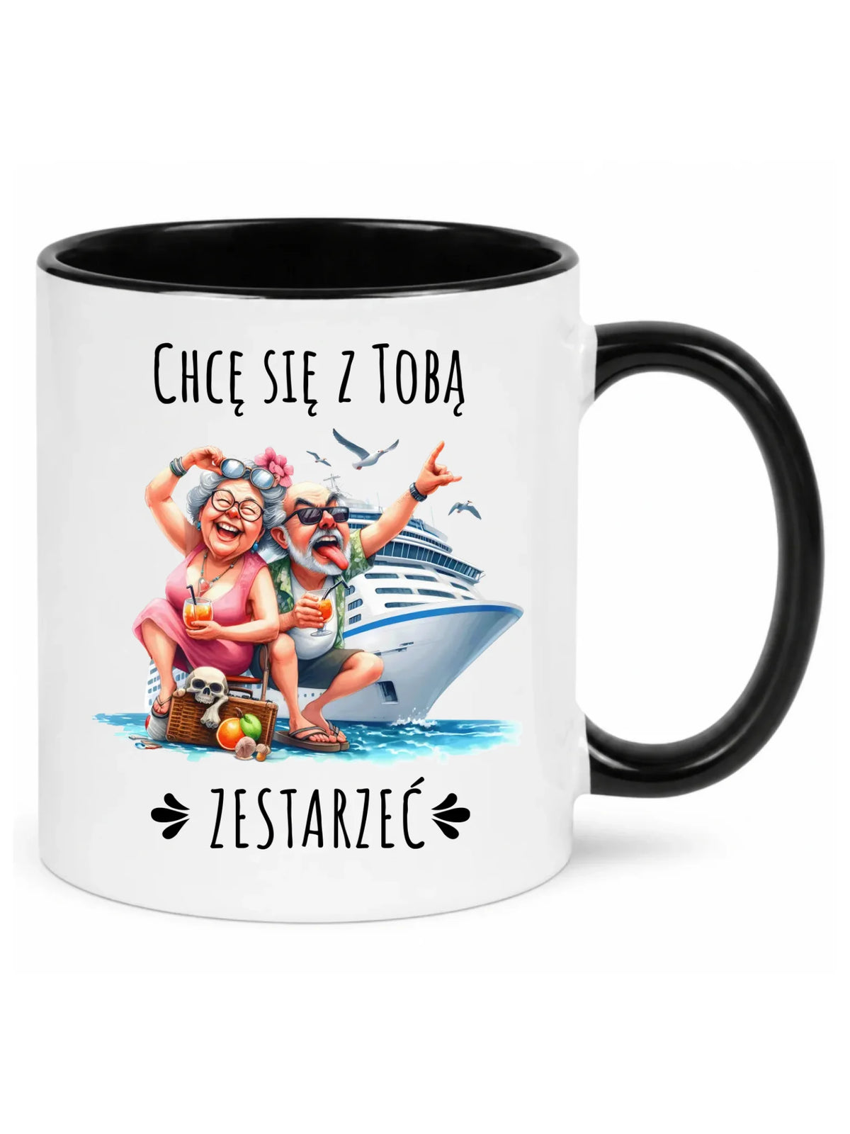 Kubek dla par - Chcę się z Tobą zestarzeć W80