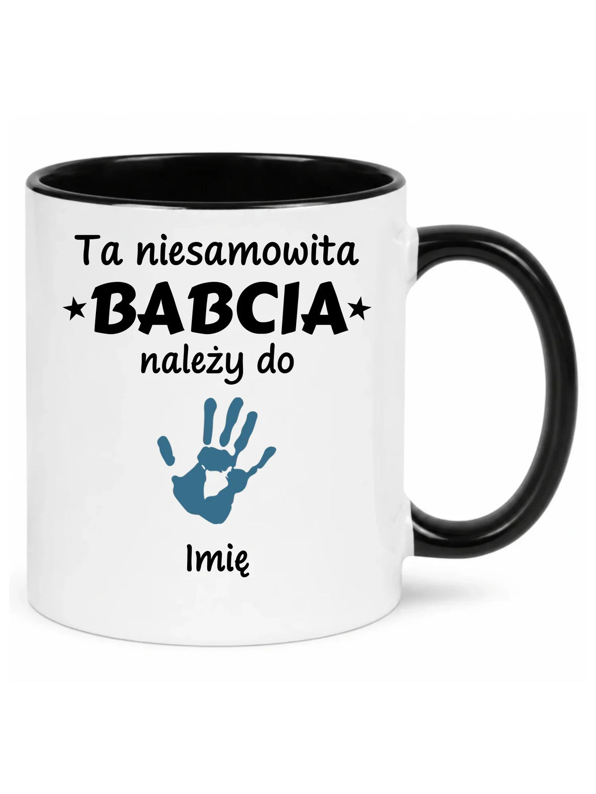 Kubek dla babci – Babcia należy do wnuków 1–6 imion – personalizowany B33
