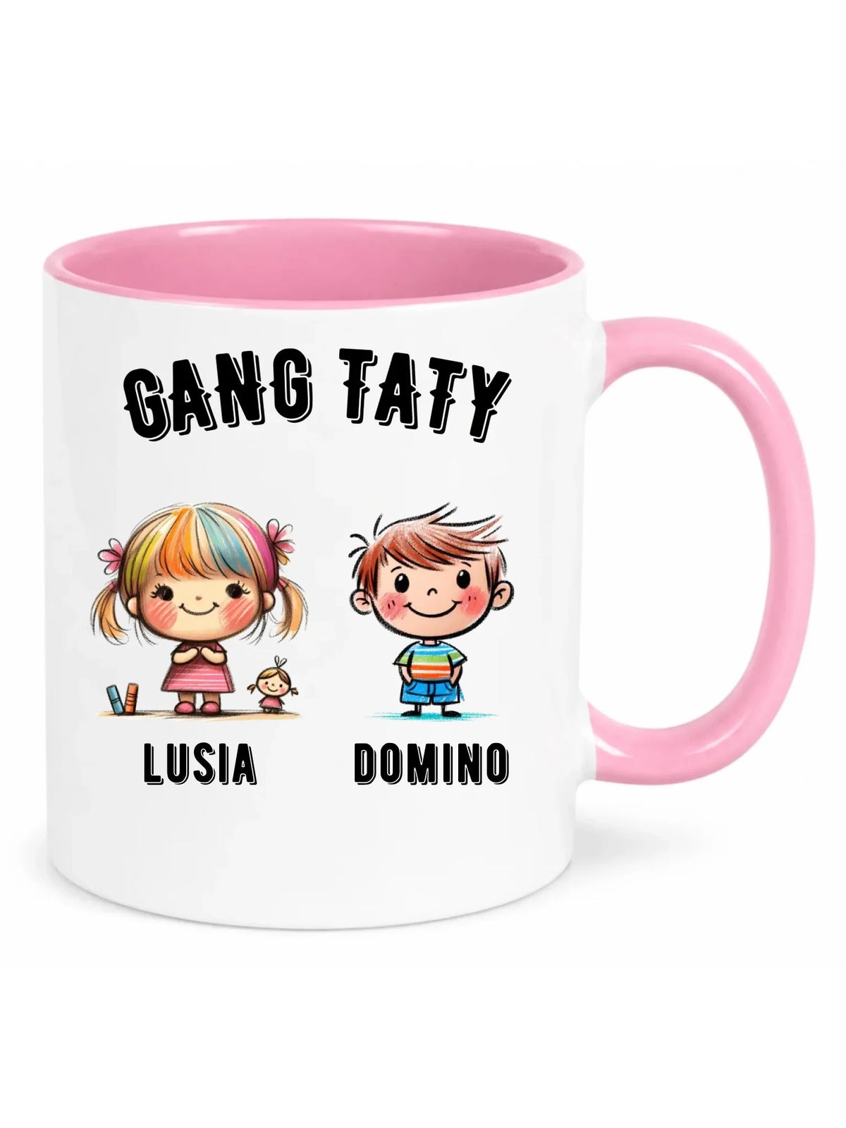 Kubek dla taty z imionami dzieci - Gang taty - personalizowany DT09