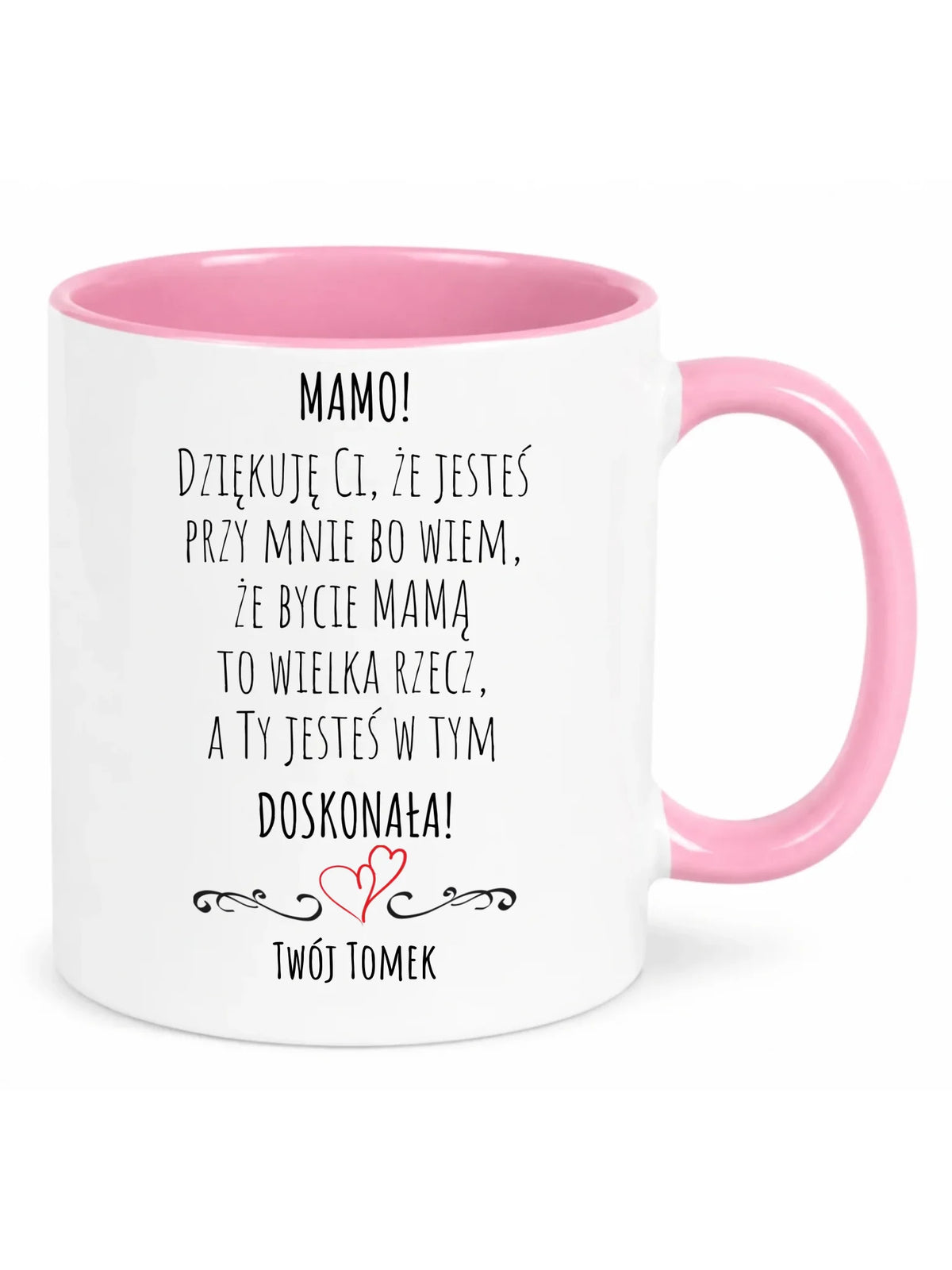 Kubek dla mamy z podziękowaniem - Mamo jesteś doskonała - personalizowany DM10