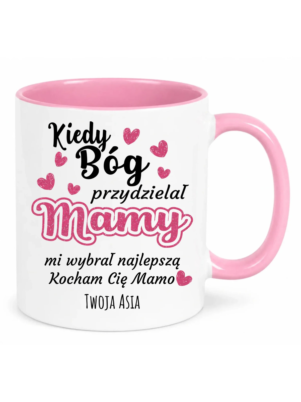 Kubek dla mamy - Kiedy Bóg przydzielał mamy - personalizowany DM01