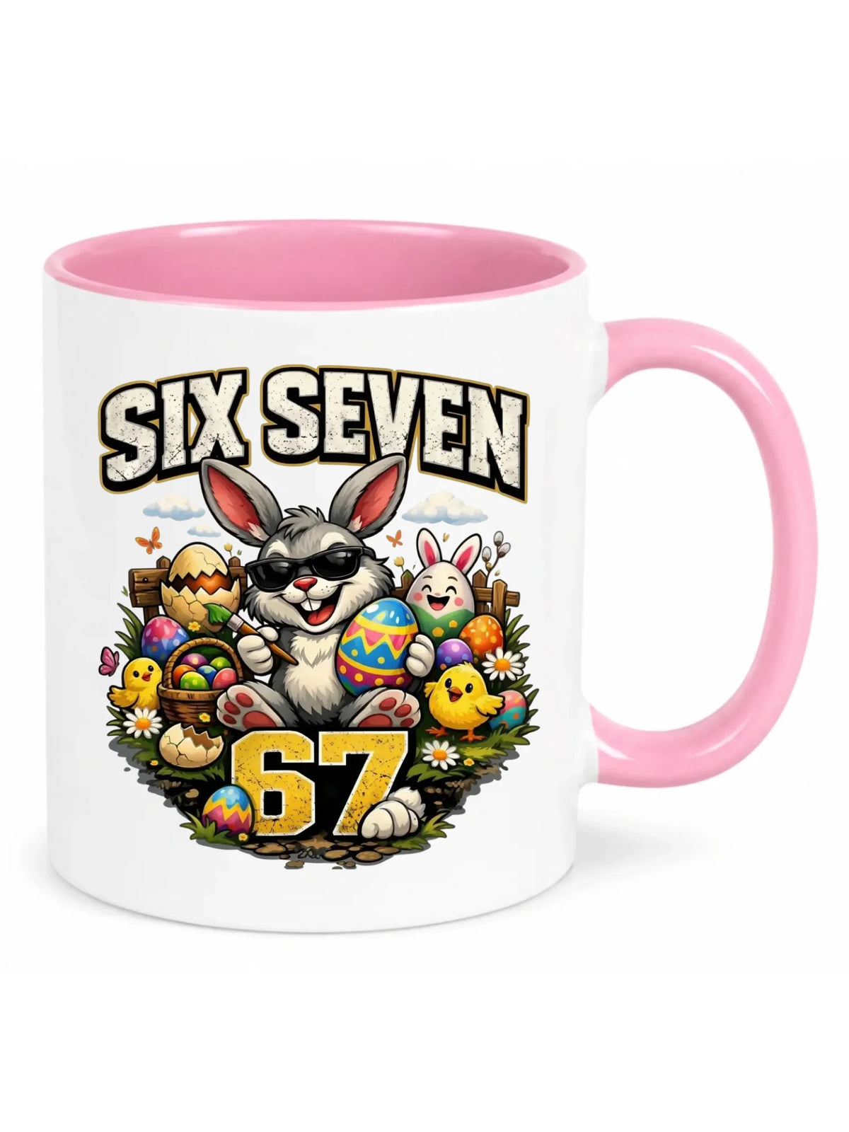 Kubek wielkanocny - Zając Six Seven 67 WN10