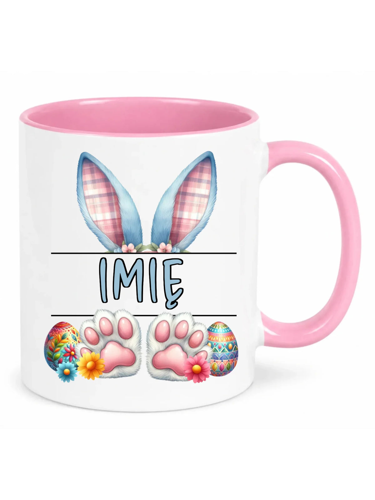 Kubek wielkanocny dla chłopca - Zajączek - personalizowany WN11