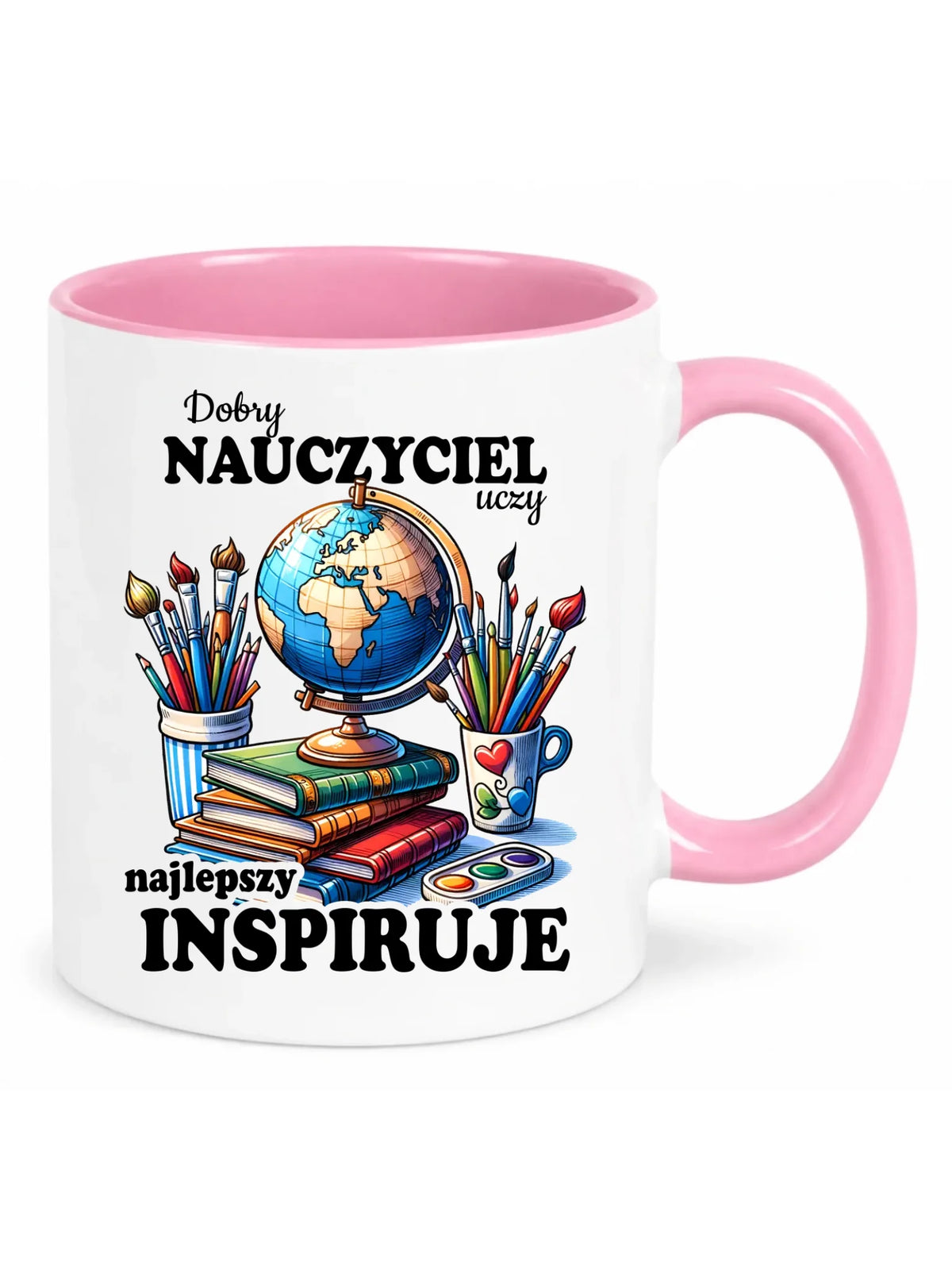 Kubek dla nauczyciela - Dobry nauczyciel uczy najlepszy inspiruje N72
