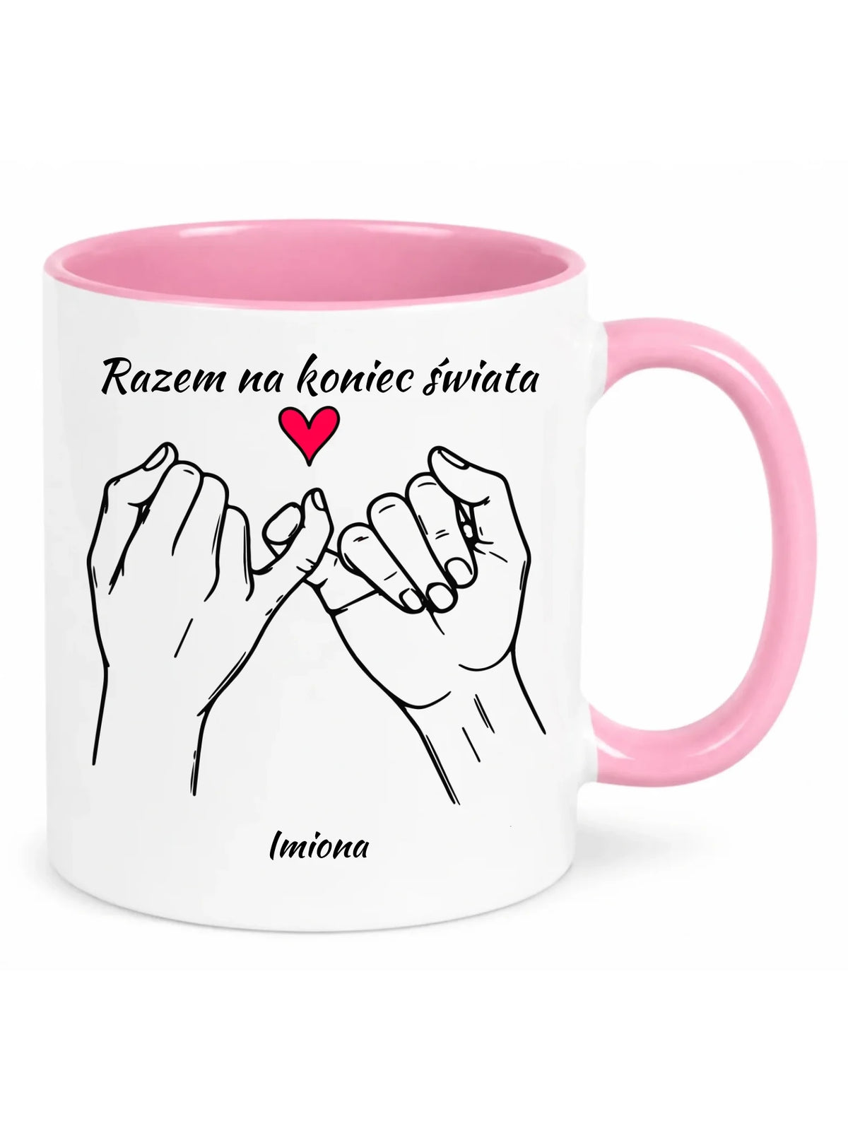 Kubek dla par - Razem na koniec świata - personalizowany W60