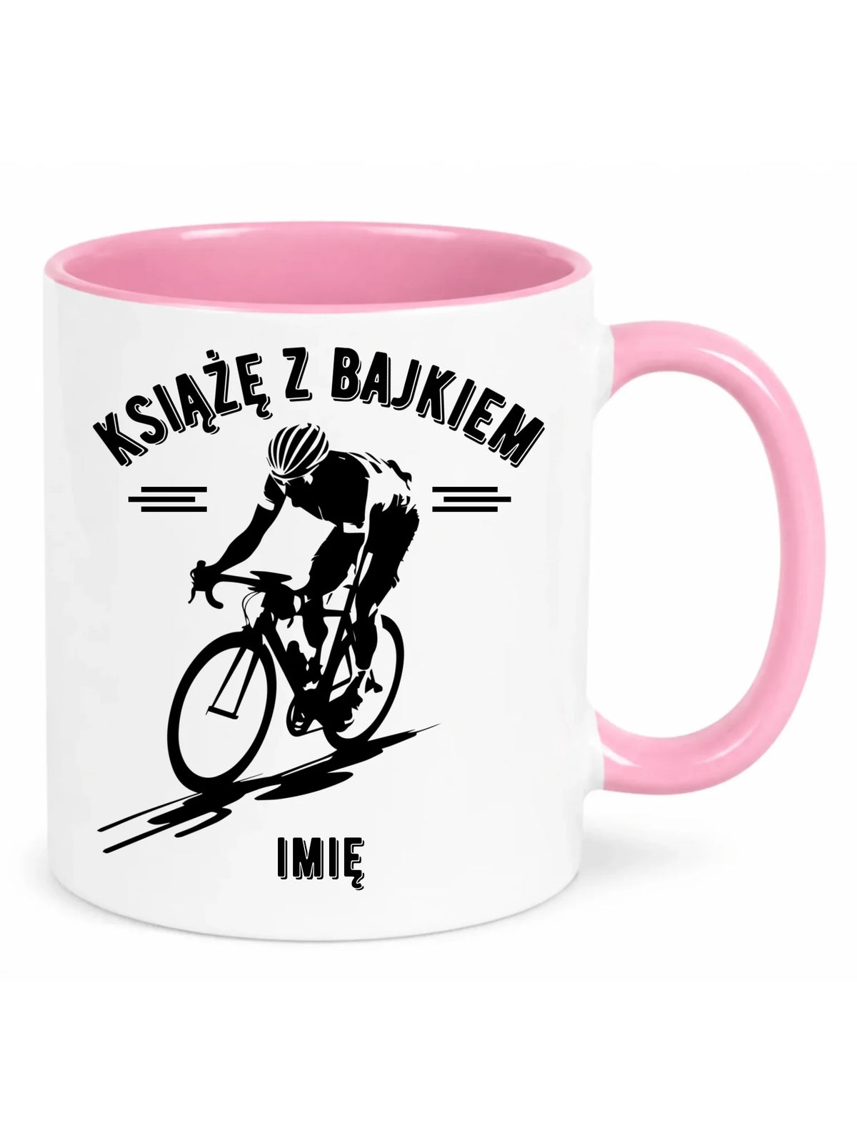 Kubek dla rowerzysty - Książę z bajkiem - personalizowany HR01