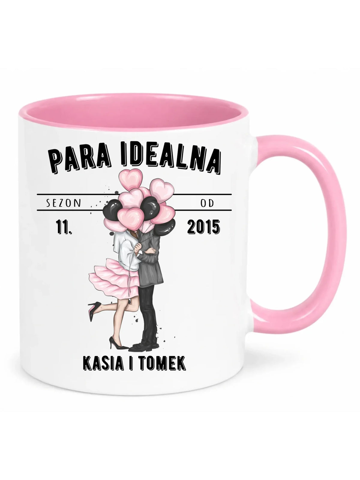 Kubek dla par na rocznicę - Para idealna - personalizowany W11