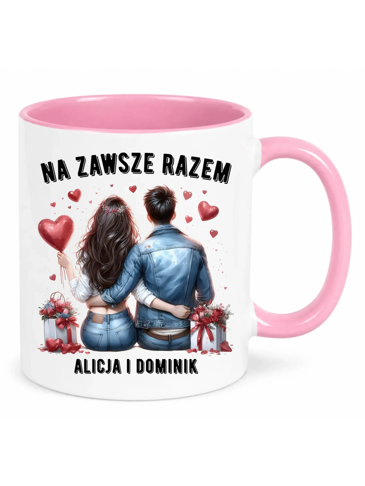 Kubek dla par - Na zawsze razem - personalizowany W07
