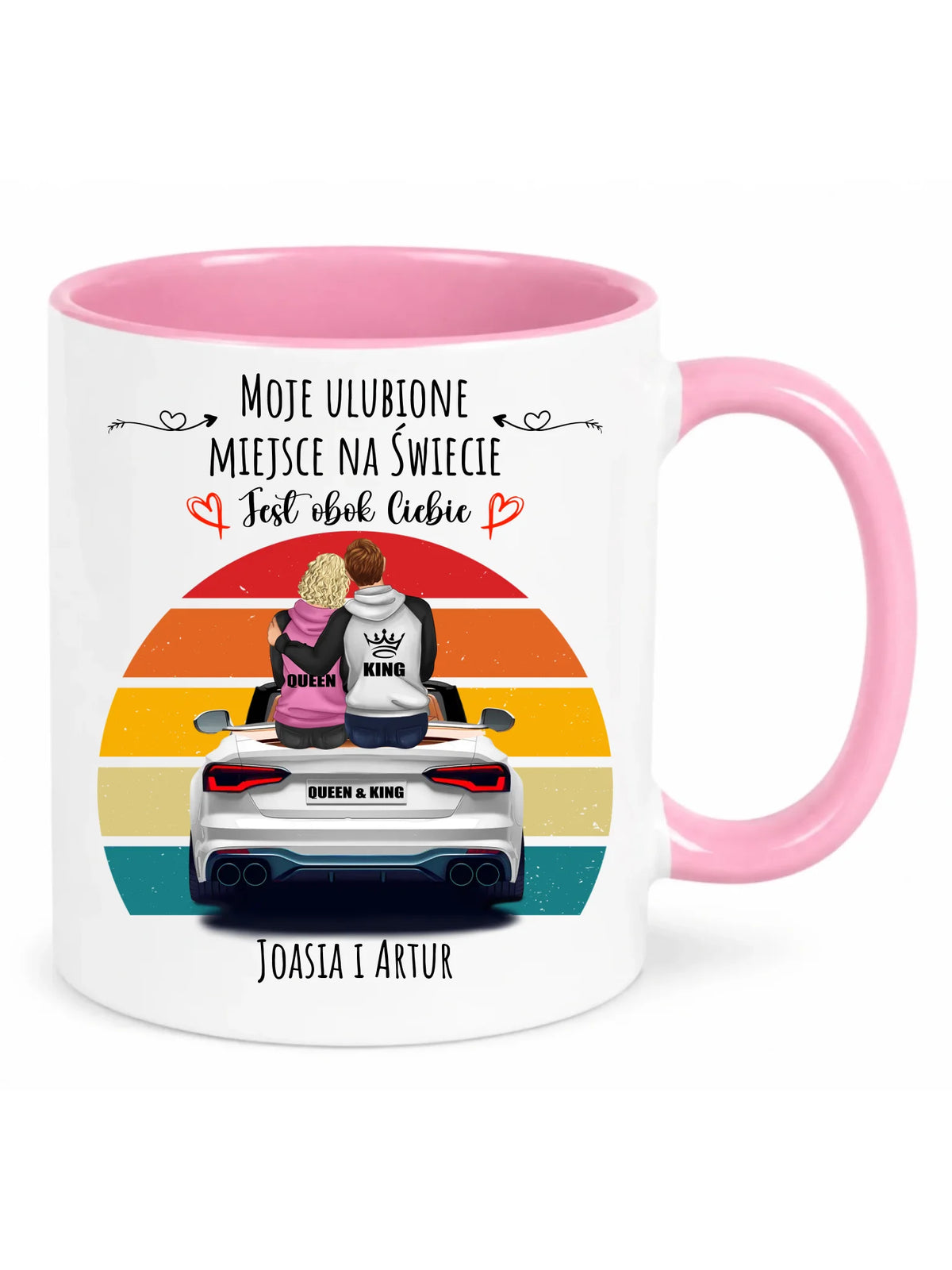 Kubek dla par - Moje ulubione miejsce - personalizowany W06