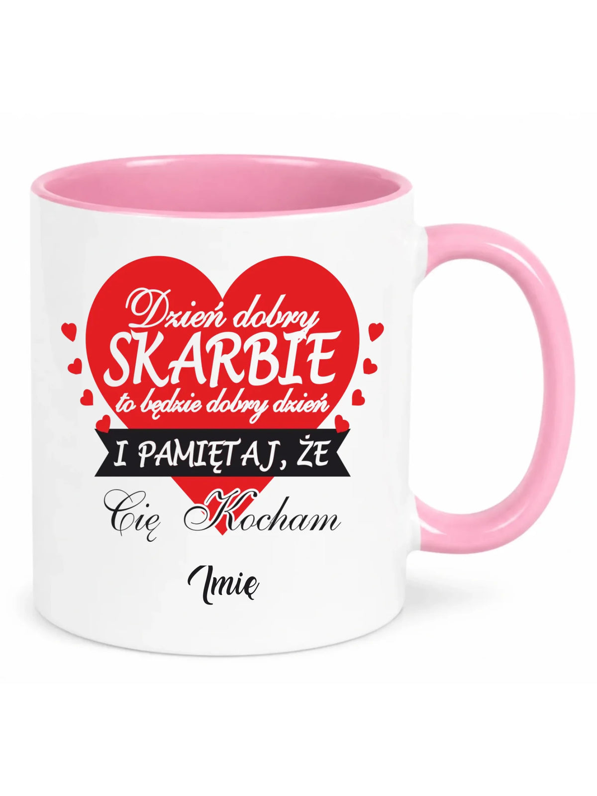 Kubek dla par - Dzień dobry Skarbie - personalizowany W02