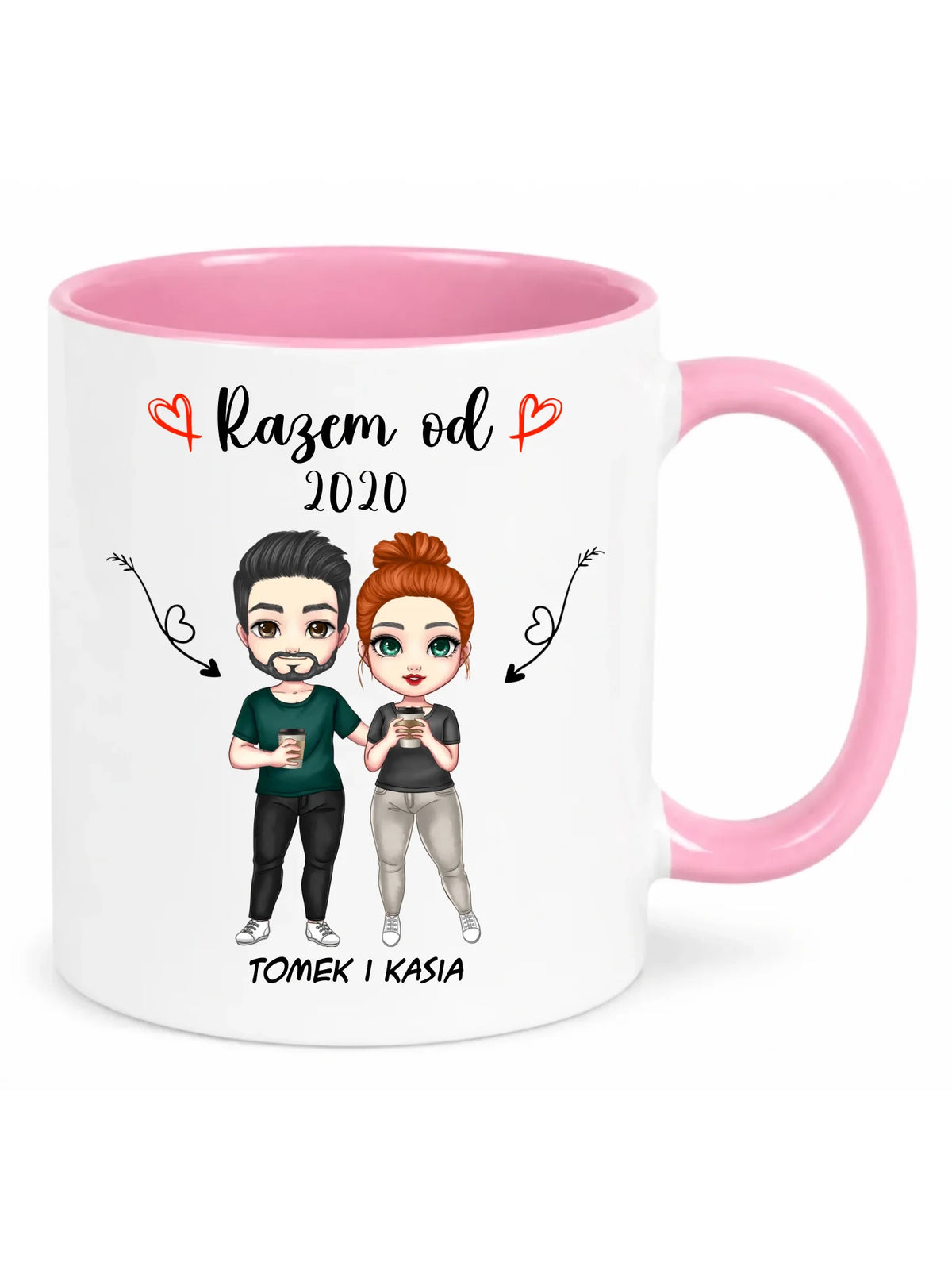 Kubek dla par - Para razem od - personalizowany W01