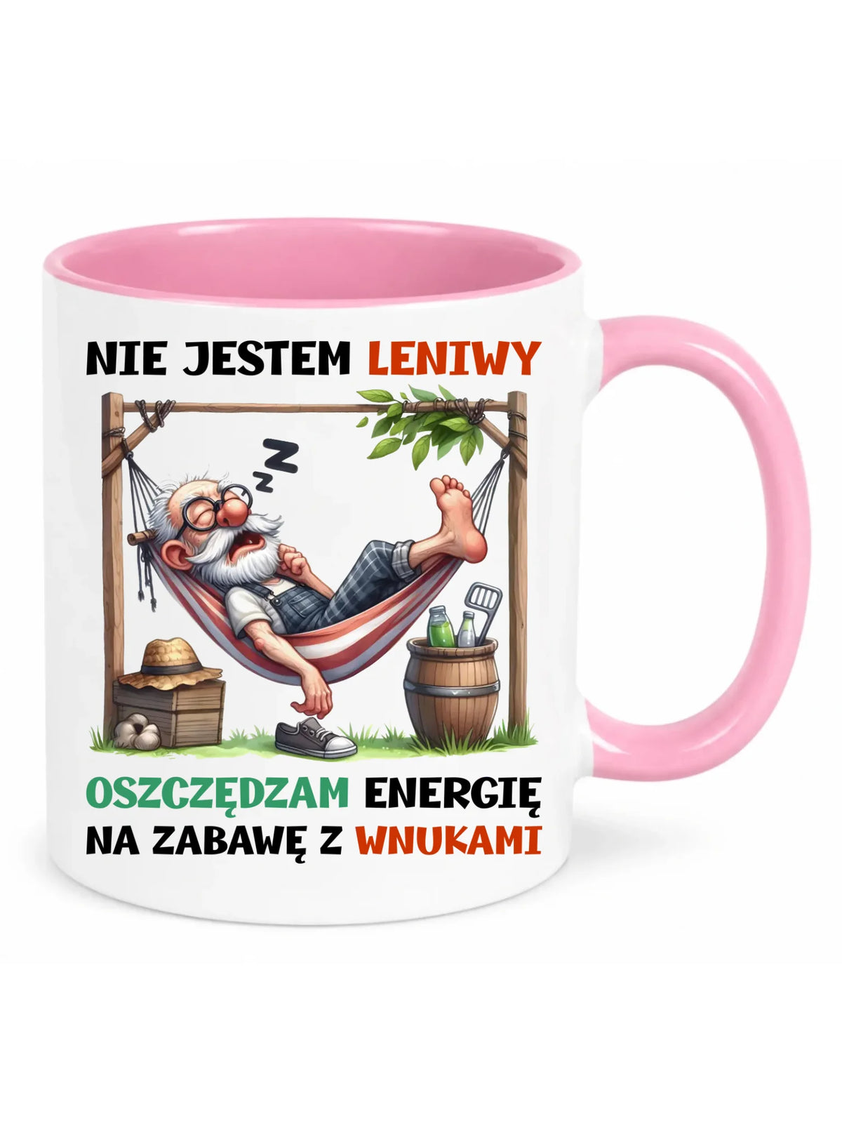 Kubek dla dziadka - Nie jestem leniwy oszczędzam energię D39