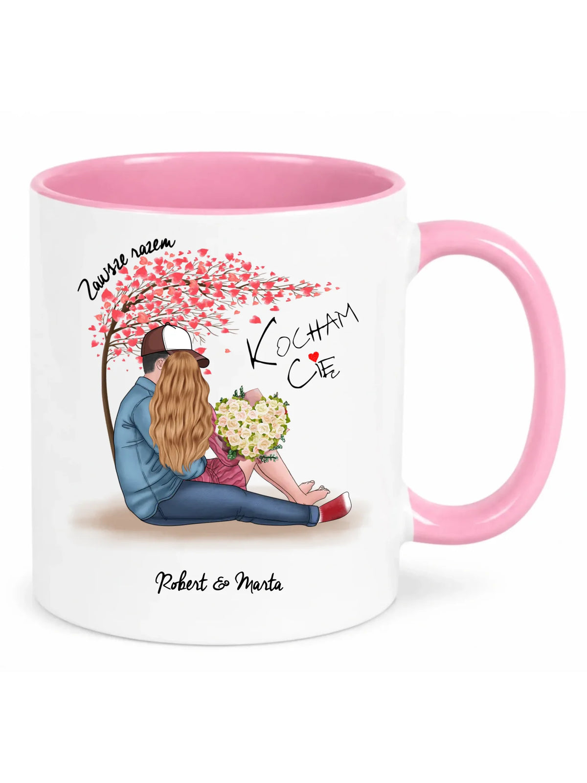 Kubek dla par - Zawsze razem - personalizowany W04