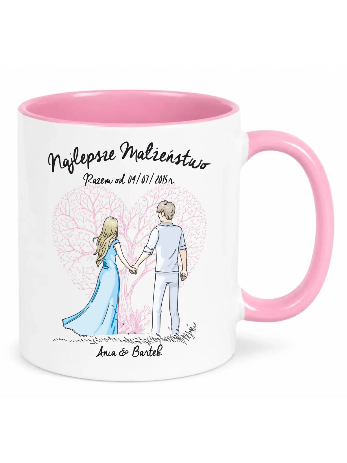Kubek dla par - Najlepsze małżeństwo - personalizowany W03